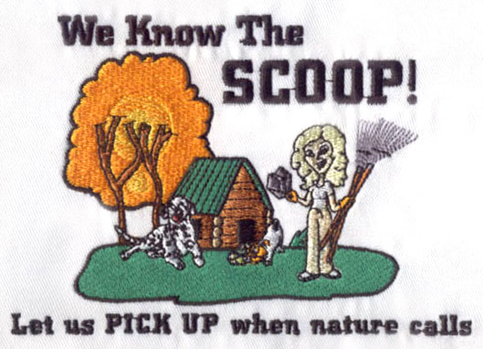 we know the scoop design embroidery